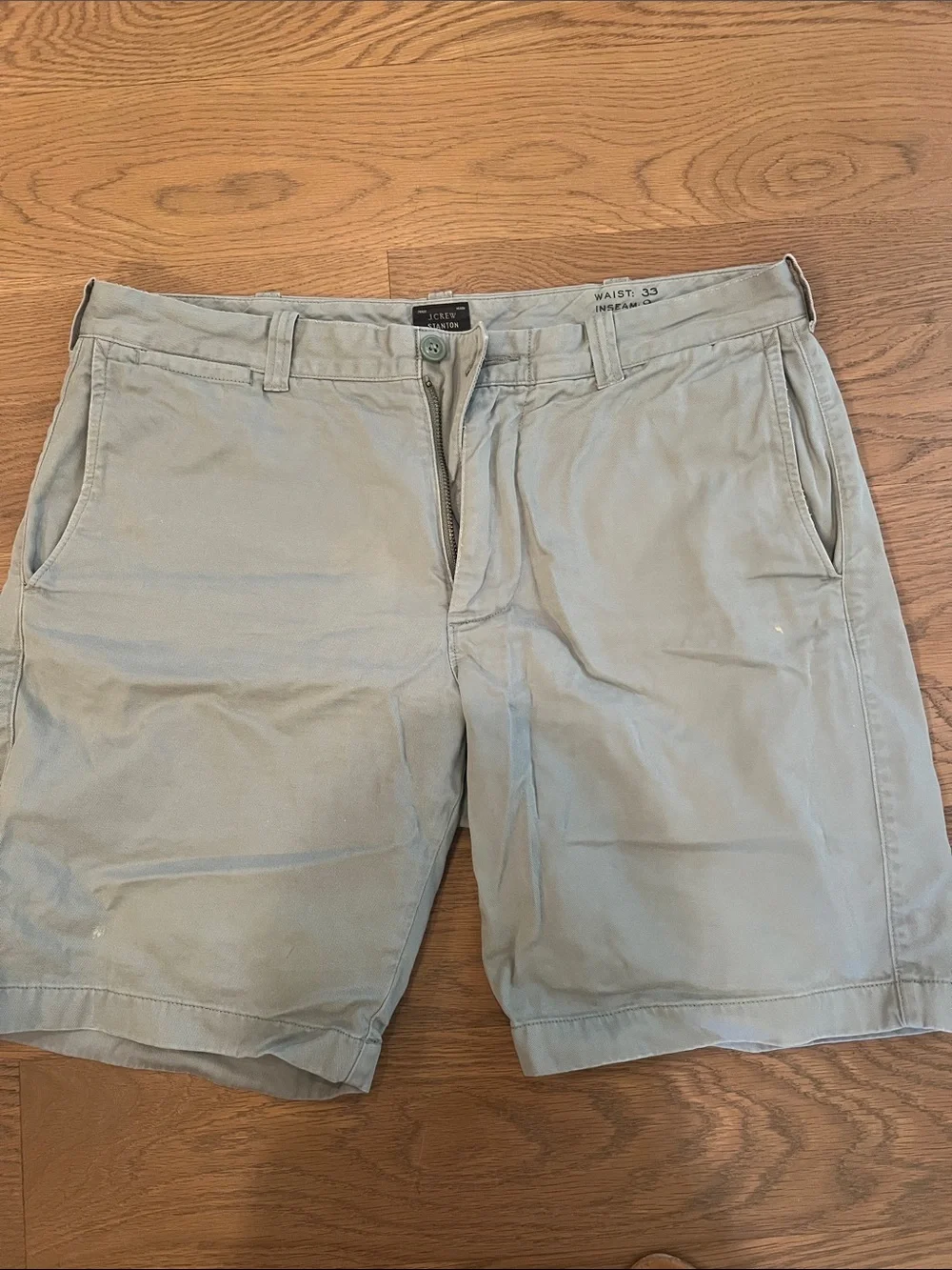 J. Crew Men's Khaki Flat Front Cotton Shorts